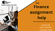 Finance assignment help