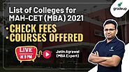 List of Top Colleges for MAH-CET (MBA) 2021 | Complete Detail & Fees Structure | Gradeup