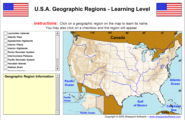 U.S.A. Geographical Regions - Learning