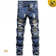 CWMALLS® Washed Denim Ripped Jeans CW106135