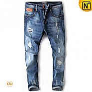 CWMALLS® Designer Distressed Denim Jeans CW107008
