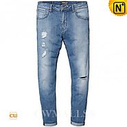 CWMALLS® Designer Distressed Denim Jeans CW107020