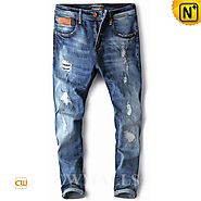 CWMALLS® Boise Men's Ripped Denim Jeans CW107008