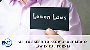 All You Need to Know About Lemon Law in California – BNG Legal Group