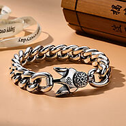 Om Mani Padme Hum Bracelet Sterling Silver: Made for Men - Mantrapiece