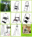 Lightweight Aluminium Fold up Step Ladders with Rubberized Grips