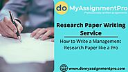 #1 Research Paper Writing Service globally starting @ $6. Hire best writers from Australia, US, UK, Canada, New Zeala...