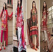Branded Cotton Replica Embroidered Dresses | Ladies Cotton 3 Pcs Printed Suits