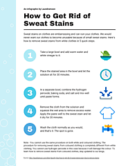 How to Remove Sweat Stains From White Clothes - Infographic By Laundramoon