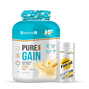 HF Series Pure Gain + Omega 3 Fish oil Combo | Best Fitness Nutrition pack