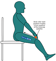 How to stretch the Quadriceps (Massage Stick or Muscle Roller Stick - SMR)