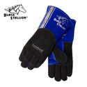 High Quality Select Shoulder Split Blue Welding Gloves BackPatch Size Large