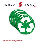 Recycling Stickers - Custom Recycling Stickers Printing