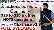 Exercise 5.1 Continuity And Differentiability Class 12 Maths IIT JEE Mains