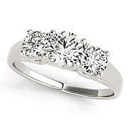 Classic 4 Prong Lab Grown Three Stone Diamond Ring – My Bridal Ring