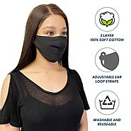 Cotton Face Mask Cloth Masks Pack for Mouth Nose Washable Reusable Dou