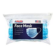 Amlife Face Mask Packs Disposable 3-Ply Filter - Made in USA with Impo