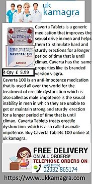 Caverta Tablets has been helpful in solving a problem with erection