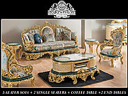 Maharaja Heavy Carved Sofa Set for Living Room - DST Home Furniture Manufacturer Exporter
