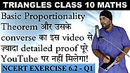 Basic Proportionality Theorem Chapter 6 Triangles Class 10 Maths