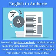 English to Amharic Translation Online