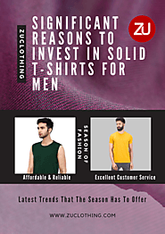 Significant reasons To Invest In Solid T-shirts For Men