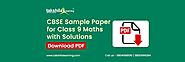 CBSE Sample Paper for Class 9 Maths with Solutions Download PDF
