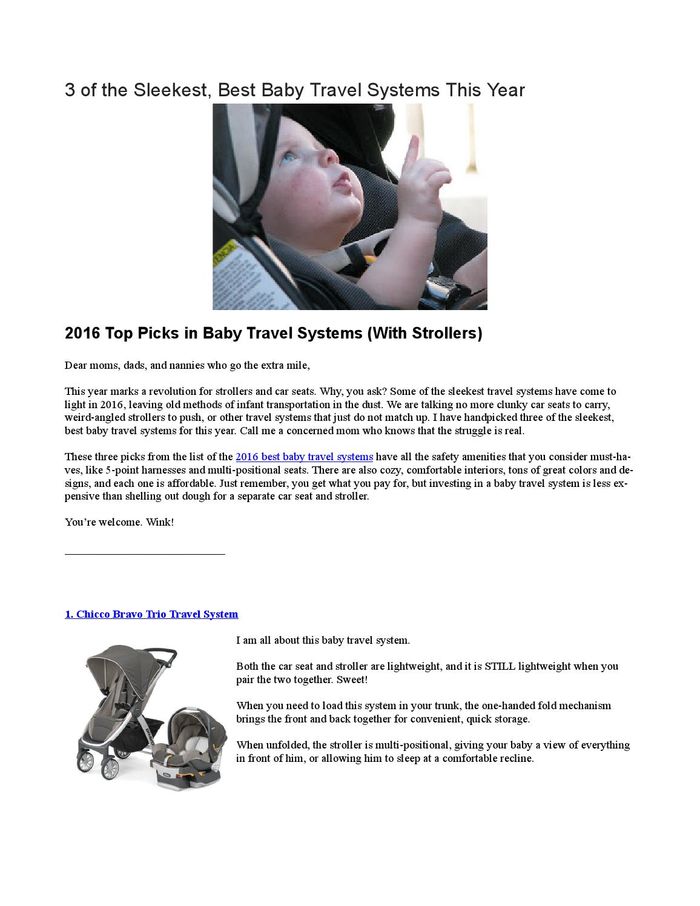 Best Stroller Travel Systems 2016 Best of Infant and Baby Travel