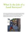 What Is the Job of a Land Surveyor?