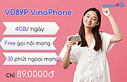 Đăng ký gói VD89P VinaPhone nhận 4GB/ ngày, miên phí gọi chỉ 89K