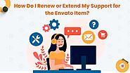 How do I renew or extend my support for the Envato item in mojoomla