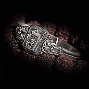 Kalachakra Cuff Bracelet - Tibetan Tantric Jewelry - Mantrapiece.com