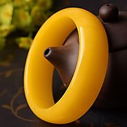 Baltic Amber Bangle: Made with 100% natural Baltic amber - Mantrapiece
