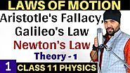 Law of Inertia And Newton's First Laws Of Motion Class 11 Physics IIT Jee Mains/Neet
