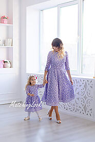 Mommy And Me Dress, Pastel Lilac Dress, Lace Matching Dress, Back To School Dresses, Lavender Lilac Dress, Mother Dau...
