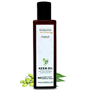 Mystiq Living Neem Oil | Cold Pressed Dark Brown Neem Oil for Hair & Skin