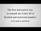 How To Unmask Blocked Calls - Trace Restricted Numbers