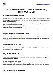 Bitcoin Phone Number {1-888~977-0654} by Alexlee0605 - Issuu