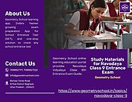 Study Materials for Navodaya Class 9 Entrance Exam