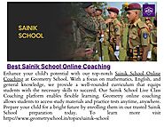 Best Sainik School Online Coaching