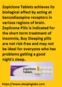 Sleeping pills indicated short term treatment of insomnia