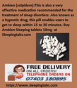 Ambien Tablets 10mg recommened sleeping disorders