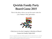 Qwirkle Family Party Board Game 2015