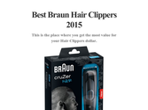 Best Braun Hair Clippers 2015