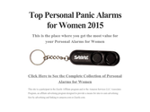 Top Personal Panic Alarms for Women 2015