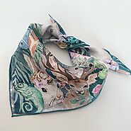 Silk scarf manufacturer custom printed silk head wraps scarf wholesale