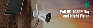 Solar-Security-Camera-Outdoor Wireless Battery Powered,1080p Home WiFi Security Camera,Spotlight Color Night Vision,T...