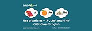 Class 2 English Use of Articles - ‘A’, ‘An’, and 'The’| Practice Worksheet