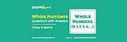 Whole Numbers – Important Questions – NCERT Class 6 Maths Worksheet