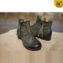 Womens Flat Boots Leather Zipper Shoes CW305011